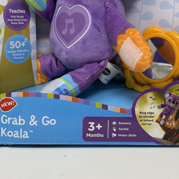 VTech Grab & Go Koala Clip On Stroller Car Toy Audio Visual Plush Infants New - Picture 2 of 8